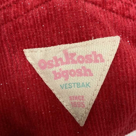 Vintage red sparkle corduroy embroidered flower overalls 9m - Picture 9 of 10